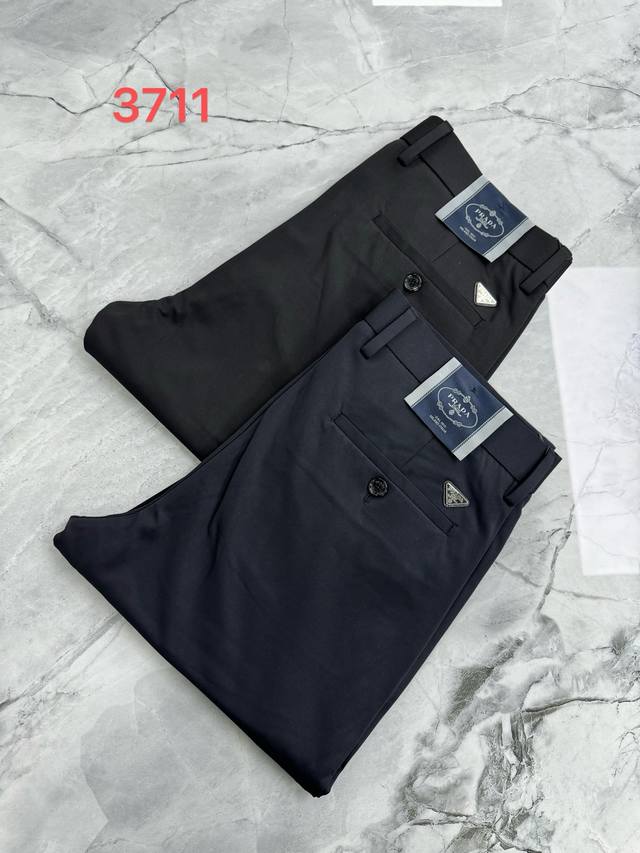 prada普拉达 25春夏新款休闲裤天丝混纺面料 Size : 29-42