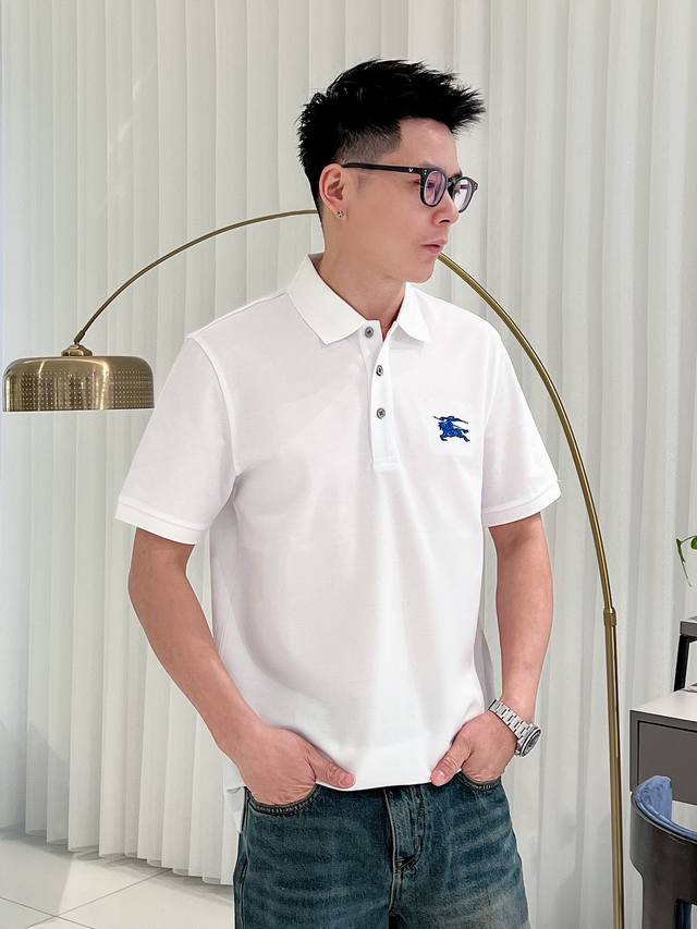 巴宝莉 2025Ss夏季新款字母标识刺绣Logo男士翻领polo衫！经典商务男款，高端男装的天花板级别的商务男款！简约时尚大气不失优雅，单穿内搭体面过人，品质控