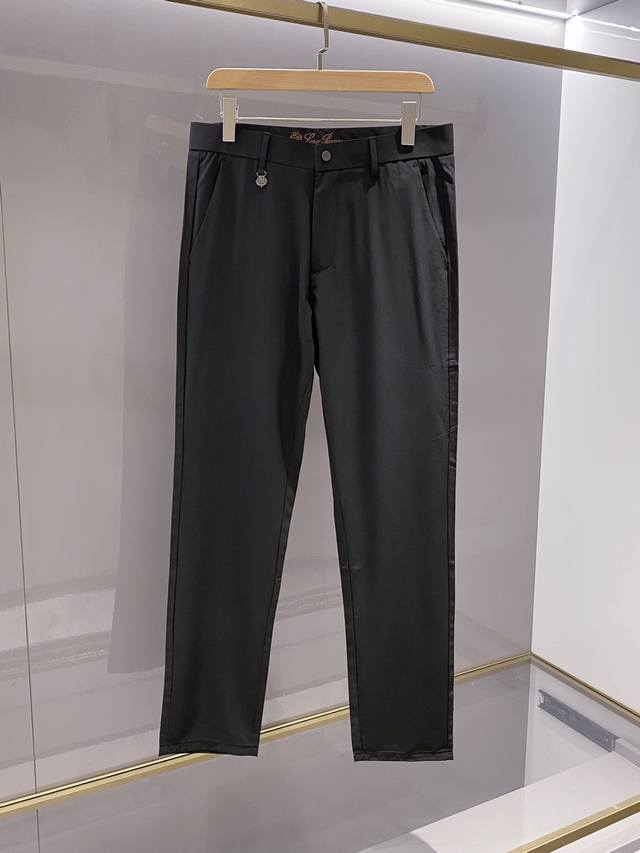 黑色男士高端轻商务休闲轻薄纯棉西裤