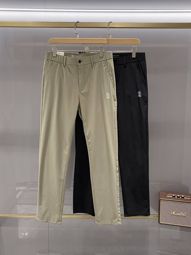 25Fw夏季节新品系列！-Bc男士修身合体版型纯棉轻薄有型的西裤！ 经典纯色棉质直筒修身长裤，男士裤腰经典时尚百搭商务休闲西裤 此款休闲西裤用心甄选客供优质10