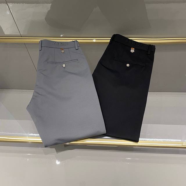 两色男士高端商务休闲轻薄纯棉西裤