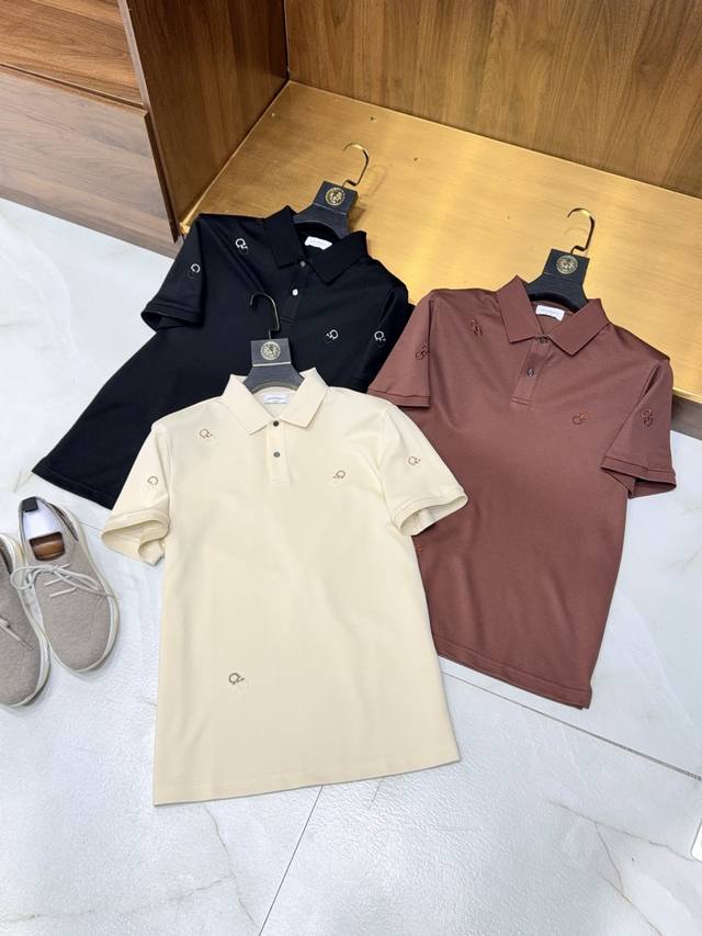 Sf家立体马蹄扣刺绣！进口高密织珠地网眼面面料简约设计精英衣柜必备翻领短袖polo衫 精英格调，尽在细节 男士Sf家立体马蹄扣刺绣polo衫 夏日炎炎，一件高品