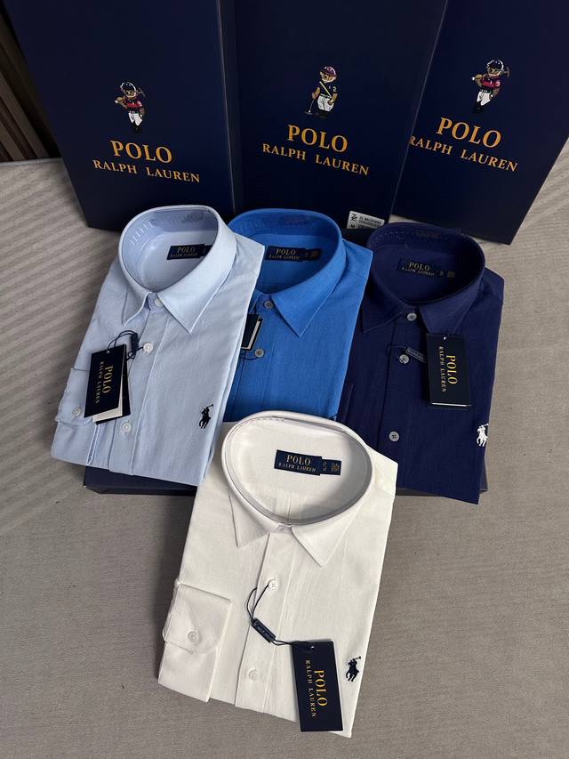 长袖款 polo臻品25Ss春夏新款休闲纯色高支高密棉麻长袖衬衫 臻品定制商务休闲纯色高支高密棉麻，真正意义上的限量级单品！ 精选客供120支高支棉麻材质制作而