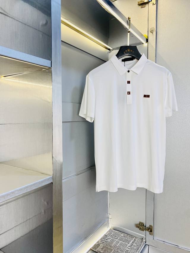 原单货可穿210斤 杰尼亚Zegna 原单品质 2025最新款 男装翻领短袖T恤 高级印花做工！精选专柜订制顶级双丝光珠地棉进口面料 所有细节做工完美1比1复刻