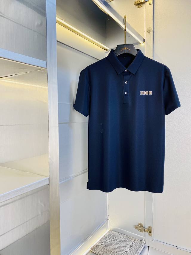 原单货可穿220斤 迪奥Dior 原单品质 2025最新款 男装翻领短袖T恤polo衫 高级印花做工！精选专柜订制顶级双丝光珠地棉进口面料 所有细节做工完美1比