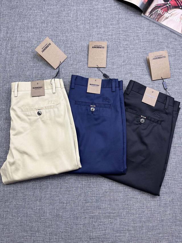 Burberry 巴宝莉 2025新款 B家专柜直供产品，顶级原单商务正装，高端男士定制专柜高级品质，完美原版裤型设计打造奢华高贵风范，B家独特原单辅料打造，极