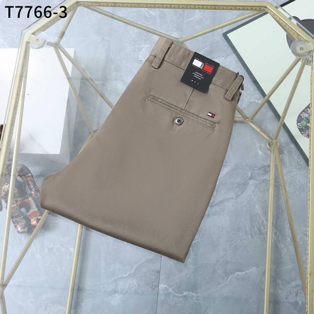 秋冬 休闲裤 三色 款号：T7766-3卡其 尺码：29一42 商务版型：微宽，无论腿粗或腿细，上身效果都显瘦，显腿直。
