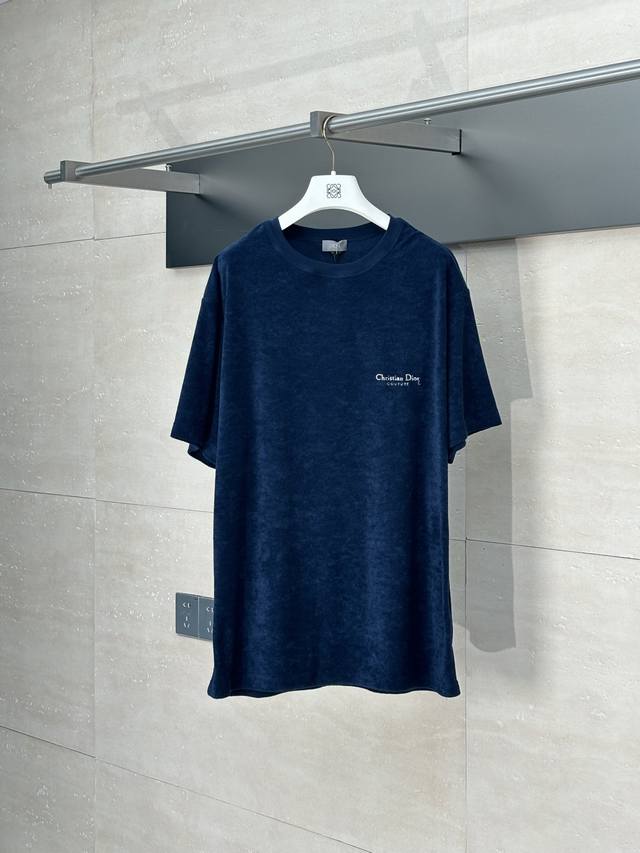 Dio* 迪奥 25Ss新款字母绣花毛巾提花短袖 Size：S M L Xl