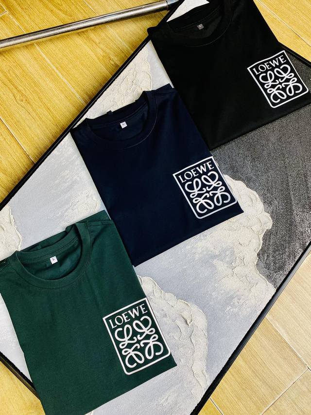 官网同款可穿205斤 罗意威Loewe 原单品质 2025最新款短袖 精选专柜订制顶级双丝光棉进口面料 所有细节做工完美1比1复刻 还原正品百分百 原版五金 高