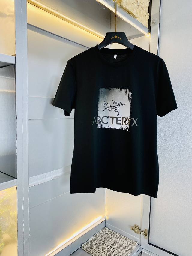 穿130斤 胖子福音 情侣款 码数：M-6Xl始祖鸟 原单品质 2025最新款 男装短袖T恤 衣服 精选专柜订制顶级丝光棉进口面料 所有细节做工完美1比1复刻