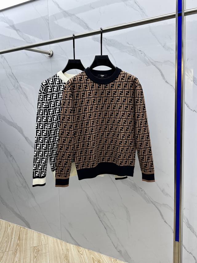 Fendi芬迪 2025Ss秋冬新款官网同步Ff家圆领羊毛针织衫 精品羊毛混纺毛衫 男女款高端定制臻品系列 隶属品牌高端主线 专利顶级纱线混纺 以创新来阐释常规