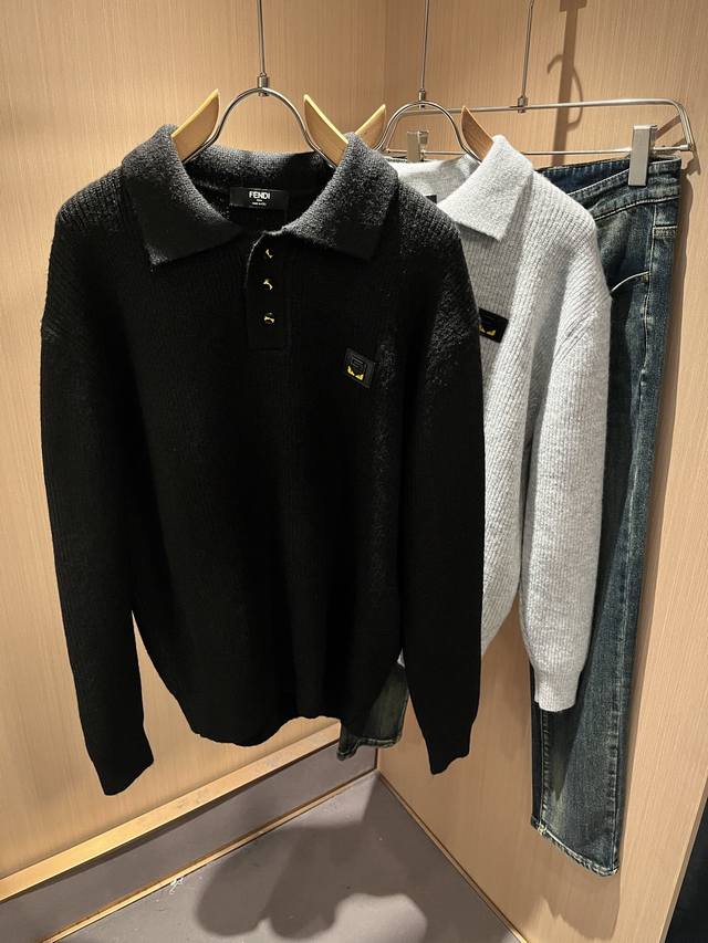 Fen*I 芬*迪 2025秋冬新款Fd家族男女同款针织羊毛衫，男女同款百搭。意大利原厂订单，Fd家族人气单品，代表性十足，规格感十足的精品，所有Fd粉丝都值得