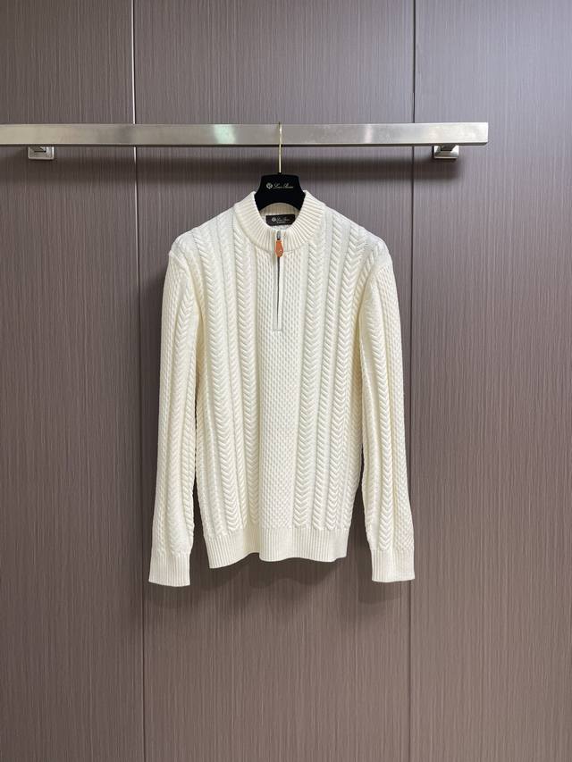 Loro piana Lp 秋冬新款半拉练针织毛衣，经典设计感与颜值爆棚的外套，品质更是无法挑剔品控可以直接入手，不容过错的高端臻品！通过细节图片便可感受到它强