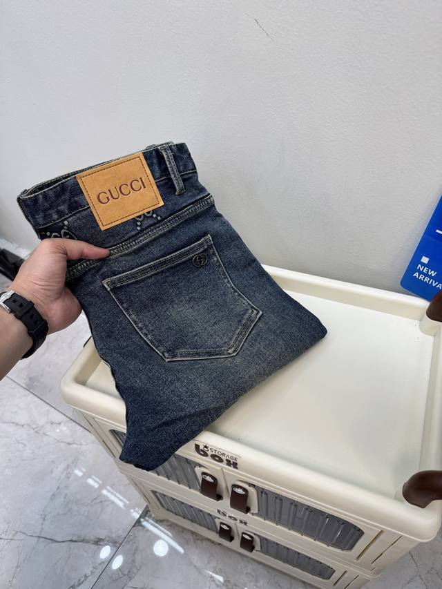 Gucui古倚 25 厚款秋冬新品独家原版复刻辅料 复古色大牛味 设计款完美品相 男士时髦蓝系潮流不俗经典百搭色 弹力微修身Sime版型 丹宁牛仔裤专柜代购品质