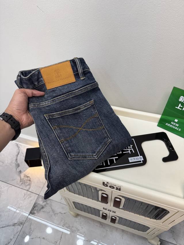 Bc.伯鲁内里 25 厚款秋冬新品独家原版复刻细节辅料 原价11610大洋入购男士时髦蓝系潮流不俗经典百搭色 弹力微修身Sime版型 丹宁牛仔裤专柜代购品质 五