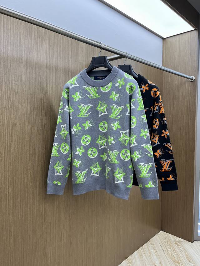 秋冬 Lv 2540毛衣 2025秋冬最新系列，专柜1:1顶级复刻，全品相！加厚款，时下最流行的老钱风，老板必备单品！懂货的老板赶紧下手Bl D面料：100%羊