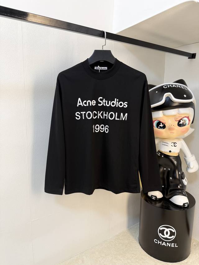 Acne 25Ss秋季 新品 新款贸易订单圆领长袖打底衫长袖T恤网红款！上身舒适透气，不僵硬，整体有着丰富的立体感，品质出口订单，满足通勤人们对于着装的简约需求