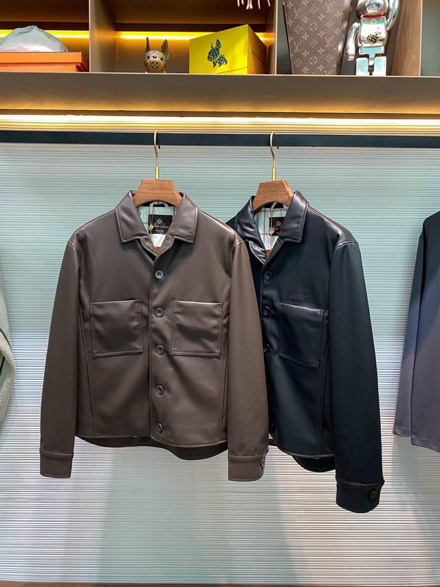 Lfw秋冬新款环保pu皮革翻领皮夹克，男士经典双口袋商务休闲百搭皮衣夹克外套！贸易公司渠道稀出，同步官网发售！秋冬时节最值得入手的皮衣外套，一款尽显卓越品质与时
