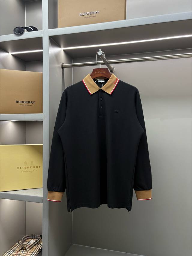 徽标装饰战马刺绣棉质polo衫 Bur王牌尖货，镇店之宝 迟来的渠道好货好款！Bur王牌渠道单，同步各大买手店 2025全新一季设计语言 衣领微标提花全新语言标