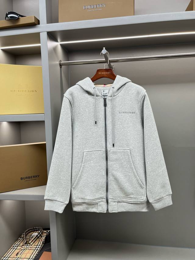 Vintage格纹裁片徽标字母刺绣棉质连帽卫衣外套 Bur王牌尖货，镇店之宝 现货秒发 迟来的渠道好货好款！Bur王牌渠道单，合肥代工原厂出品、同步各大买手店格