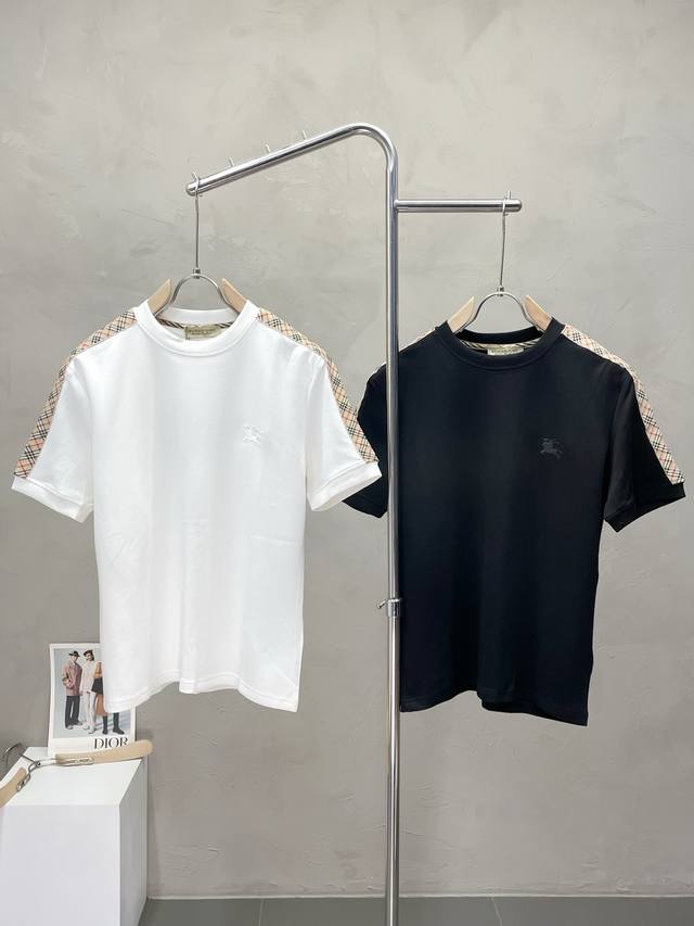 Burberry巴宝莉独家专供新款原单男士休闲短袖 高端定制 高端版本 时尚百搭爆款进口面料 手感超柔软细腻 穿着亲肤舒适 高端精品 代工厂p精细做工 上身非常