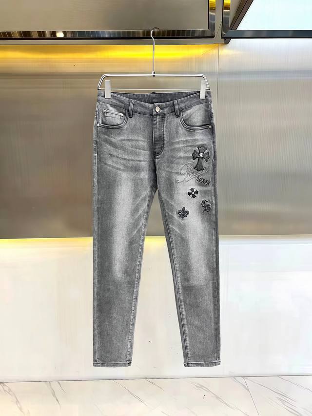 主推.长期有货 克罗心 高品质 2025官网高端新品原单少数帅爆牛仔裤，百分百原单 百搭神器！今年最新流行的风格设计款式，采用进口棉花制作成的单宁布，上身舒适，