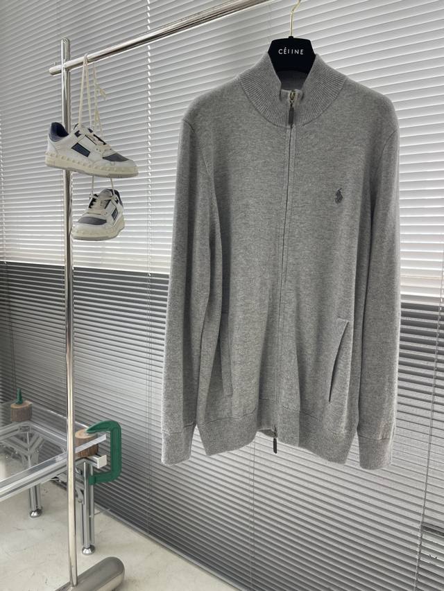 Ralph Lauren 拉夫劳伦polo系列羊毛混纺拉链开衫 尺码：S-Xl