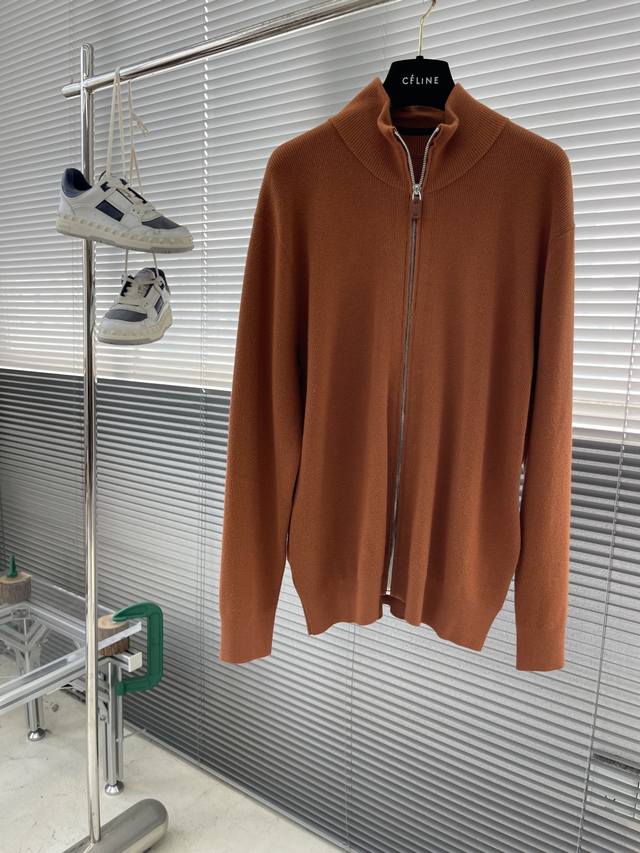 Z Zegn 2025秋冬系列针织拉链开衫 尺码：M-3Xl 常规版型 天然混纺面料:2%氨纶12%锦纶24%聚酯纤维62%，综合性能优秀、以舒适度和垂感为核心