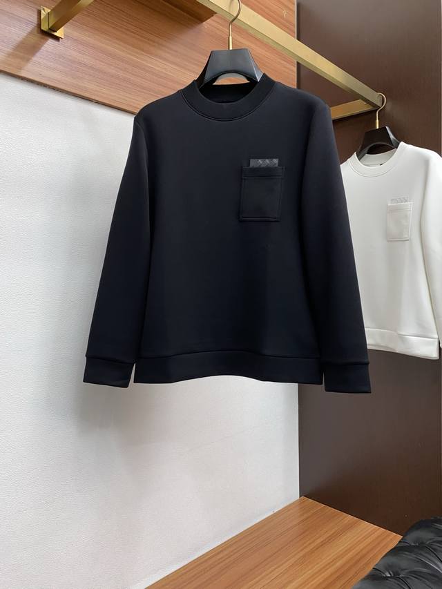 Bv 男士高端简约圆领加厚空气棉长袖卫衣 ，香港洋行渠道货，纯正血统品质，25年秋冬 新款，经典王牌系列！ 高端奢华且白金级的一款经典基础款T恤，通体的设计完美