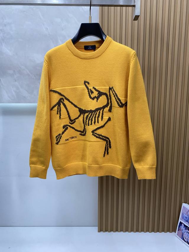 始祖鸟 2025秋冬新款简约百搭款羊毛混纺长袖毛衣 精致工艺专柜面料，顶级元素融合打造，潮男时尚，无论是上身舒适度还是都是无可比拟的存在 M-3Xl