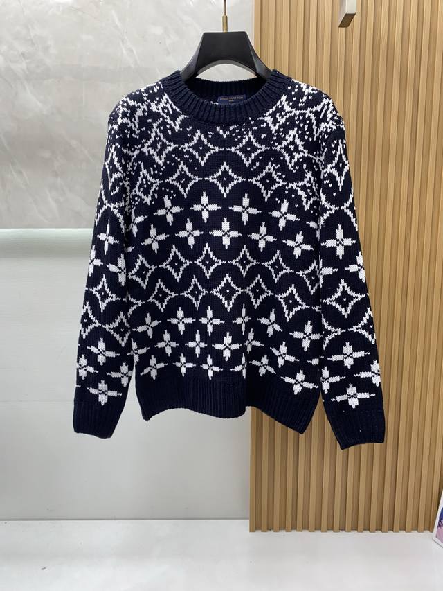 LV路易威登 2025秋冬新款简约百搭款羊毛混纺长袖毛衣 精致工艺专柜面料，顶级元素融合打造，潮男时尚，无论是上身舒适度还是都是无可比拟的存在 M-3Xl