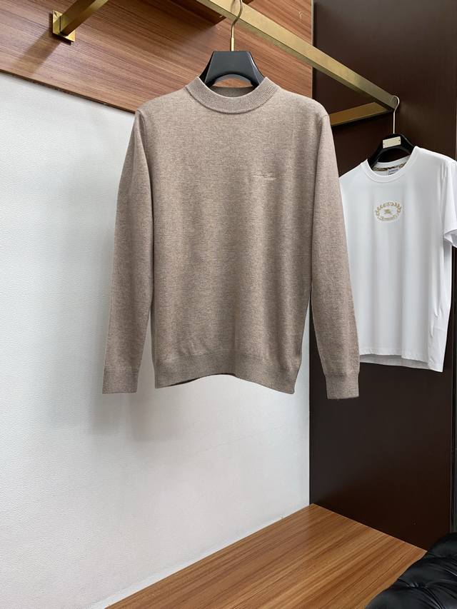 Lp 诺悠翩雅 2025秋冬新款简约百搭款提花翻领针百分百棉羊毛长袖毛衣 精致工艺专柜面料，顶级元素融合打造，潮男时尚，无论是上身舒适度还是都是无可比拟的存在