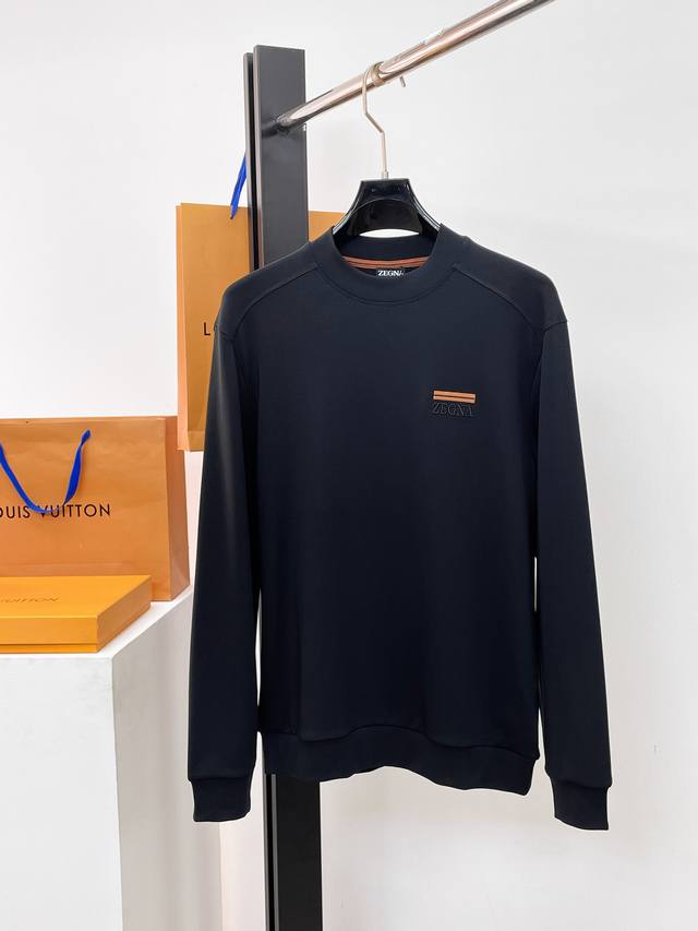 杰尼亚 精品打底衫 贸易公司订单 25Ss 秋冬新款意式轻奢男士休闲长袖打底衫长袖 T恤 卫衣 平整的抗皱性能让您穿着始终挺拔有型。呈现出细密的肌理和微光感，柔