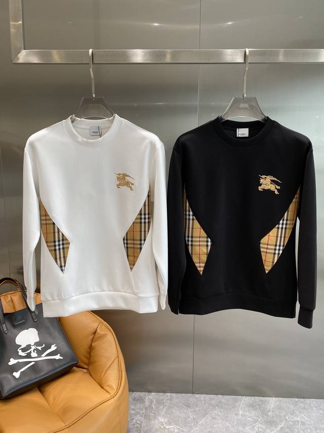 巴家 25秋冬新品空气层 圆领卫衣，正面品牌标识设计，创意重释品牌标志性设计，采用400克重莱赛尔空气层面料，其特性：柔透保暖舒适透气性佳、轻盈有垂感、四重纤维