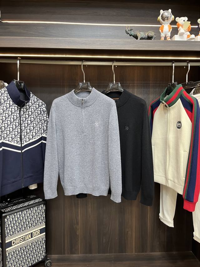 主推 Zegna 杰尼亚 独家专供新款羊毛针织衫潮男时尚羊毛衫，高端欧版原单羊毛针织毛衣，美丽诺羊毛面料，透气舒适度高，细节无可挑剔，品牌元素设计理念，体现高品