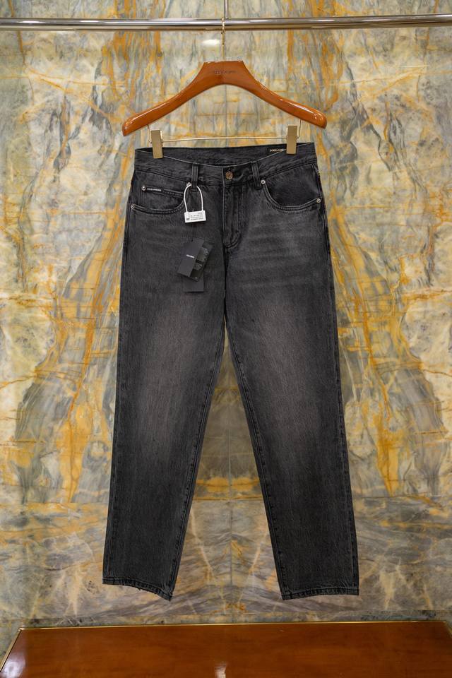 裤子 2025 Aw最新款顶级牛仔裤 高级灰水洗 Dg标识刺绣工艺 独家拉链五金定制 无弹Classic直筒裤型 Size:29-38