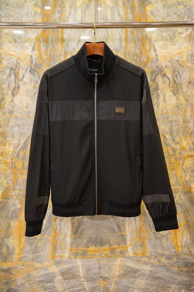 衣服 裤子 2025 Aw新款套装外套 条纹弹力针织面料 Dg提花罗纹 完美拼接设计 高级感拉满 Size：44-54