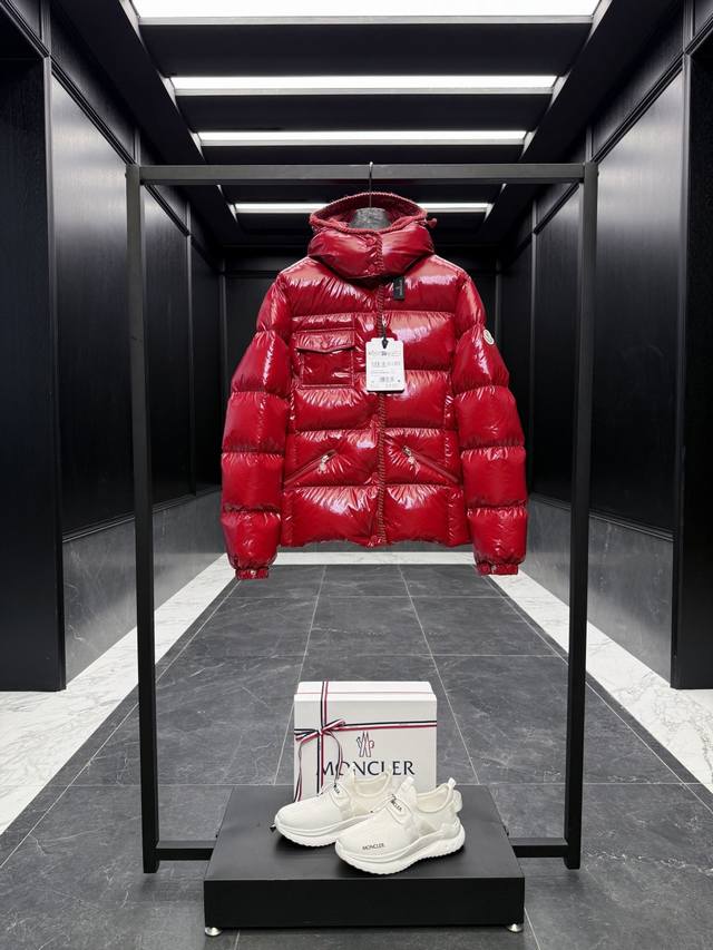特级羽绒Moncler Glareins女士编织饰边连帽短款羽绒夹克外套 二代小蛮腰.版型真的好穿 .原版购入开发.小香风编织油蜡皮.原厂替换面料原厂配套五金.