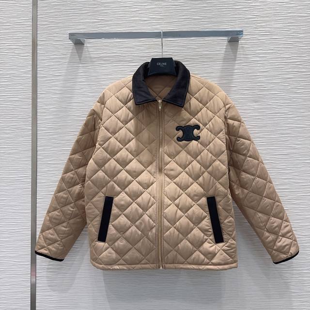 Celin* 2025Fw新款棉外套 时髦度爆棚 高级定制 专属Logo 绝绝子的版型 随性洒脱！不旦颜色美，质感也敲好！精致又时尚 Sml S肩宽54 胸围1