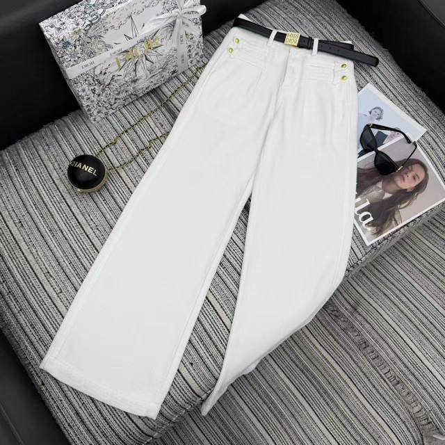 强烈推荐 25年早秋冬系列 Dio*新款西装直筒长裤 Cd Logo口袋点缀 搭配定制皮腰带 Sml .