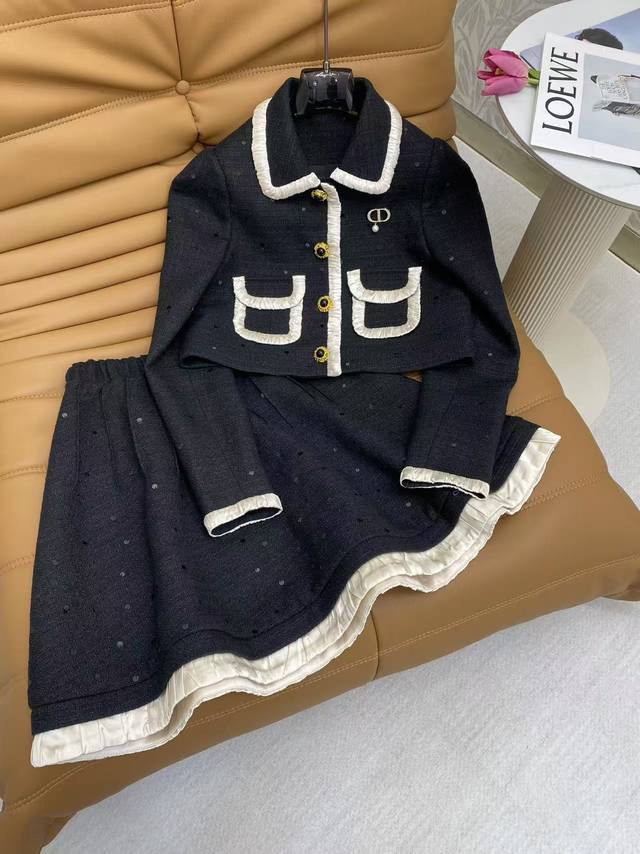 Di★ 2026 Sp 整套下来给人高贵气质 自带法式浪漫气息 高级面料，颜色:图片色，面料:精品定制花呢面料 Smlxl .