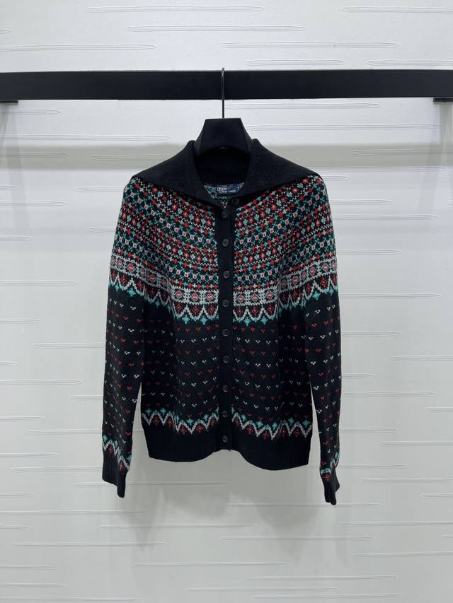 上新原单高端品质 Ralph Lauren polo* 2025秋冬最新系列！费尔岛提花翻领针织长袖开衫！定制羊毛混纺纱线材质织造 质感高级 柔软舒适 整体多色