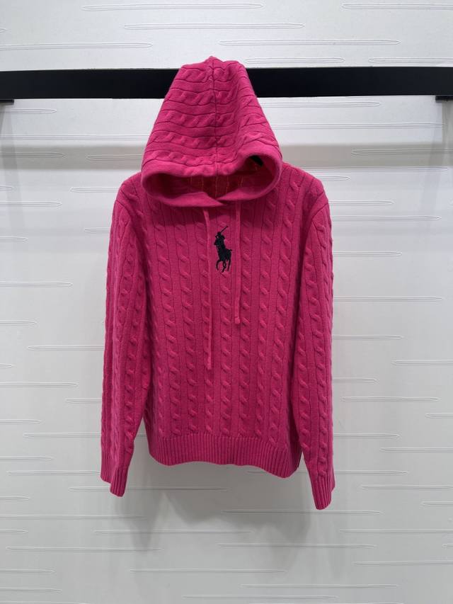 上新原单高端品质 Ralph Lauren pol* 2025秋冬最新系列！战马连帽长袖毛衣！定制进口纱线织造 舒适软糯 穿搭洋气 连帽长袖毛衣 通体麻花钩针肌