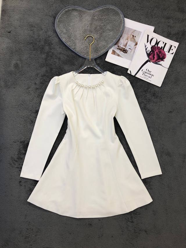 设计感重工珍珠小个子显高连衣裙 Smlp