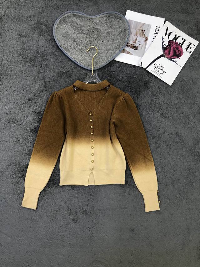 挂脖绝美渐变色毛衣 Smlp