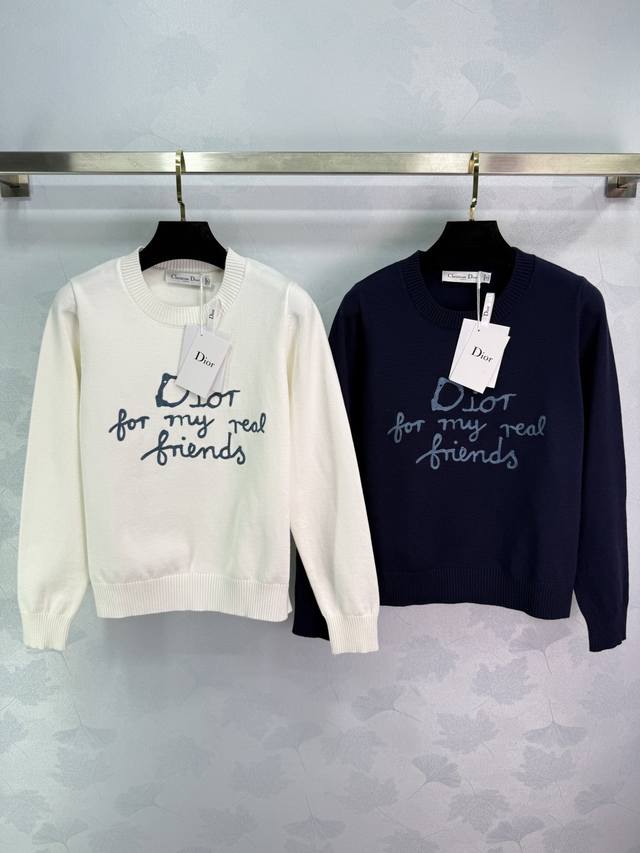Dio*25秋冬新款字母提花羊毛毛衣，选用高品质羊毛，柔软又保暖，秋冬穿超合适2色3码Sml