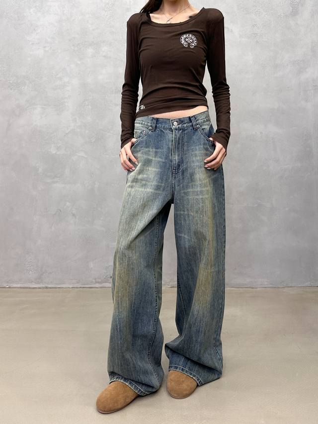 Acne ｜ 新款牛仔裤，成衣洗水喷色工艺，进口竹节牛仔布面料，男女同款，尺码Sml