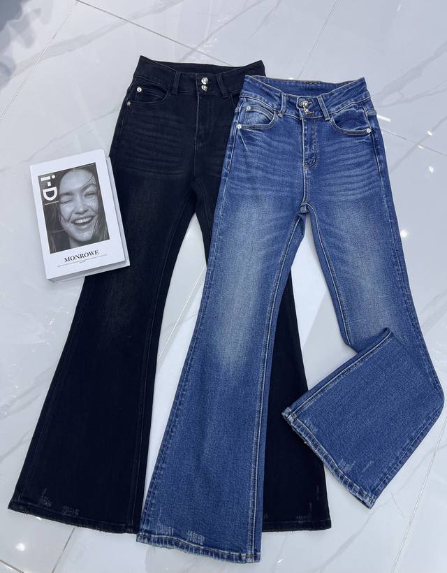 细节实拍 Balmai*腿精喇叭裤来啦 超级大爆款双扣小高腰喇叭裤来啦又是一条神裤 喇叭裤绝对是秋冬辣妹首选加宽的腰封百搭显瘦神器 辣妹必须人手一条 一条高品质