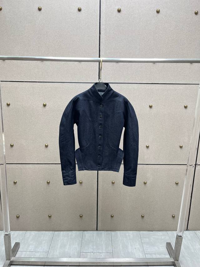 Mugl 拼块牛仔夹克外套！棉 两色 Sml