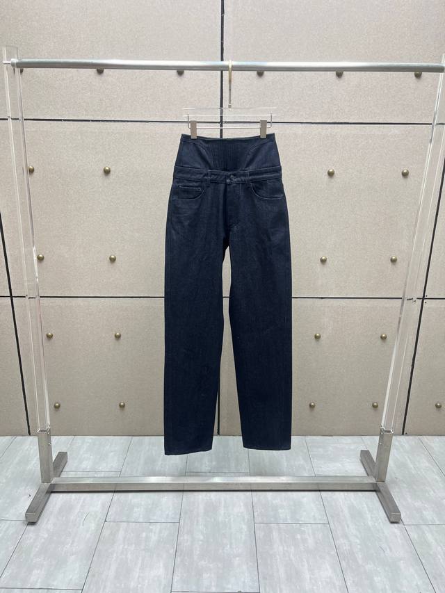 Mugl 鱼骨双腰牛仔裤！棉 两色 Sml